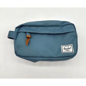Herschel Supply Co Chapter Travel Kit Bag Unisex Pocket Handle Side Bluestone
